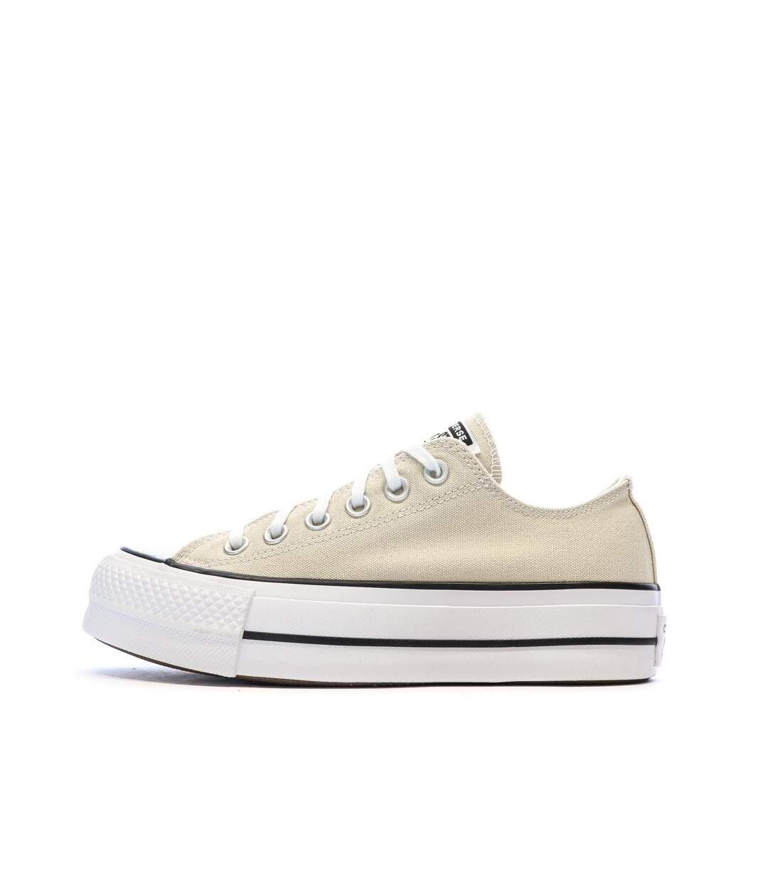 Baskets beige femme converse chuck taylor all star lift a03542c-1
