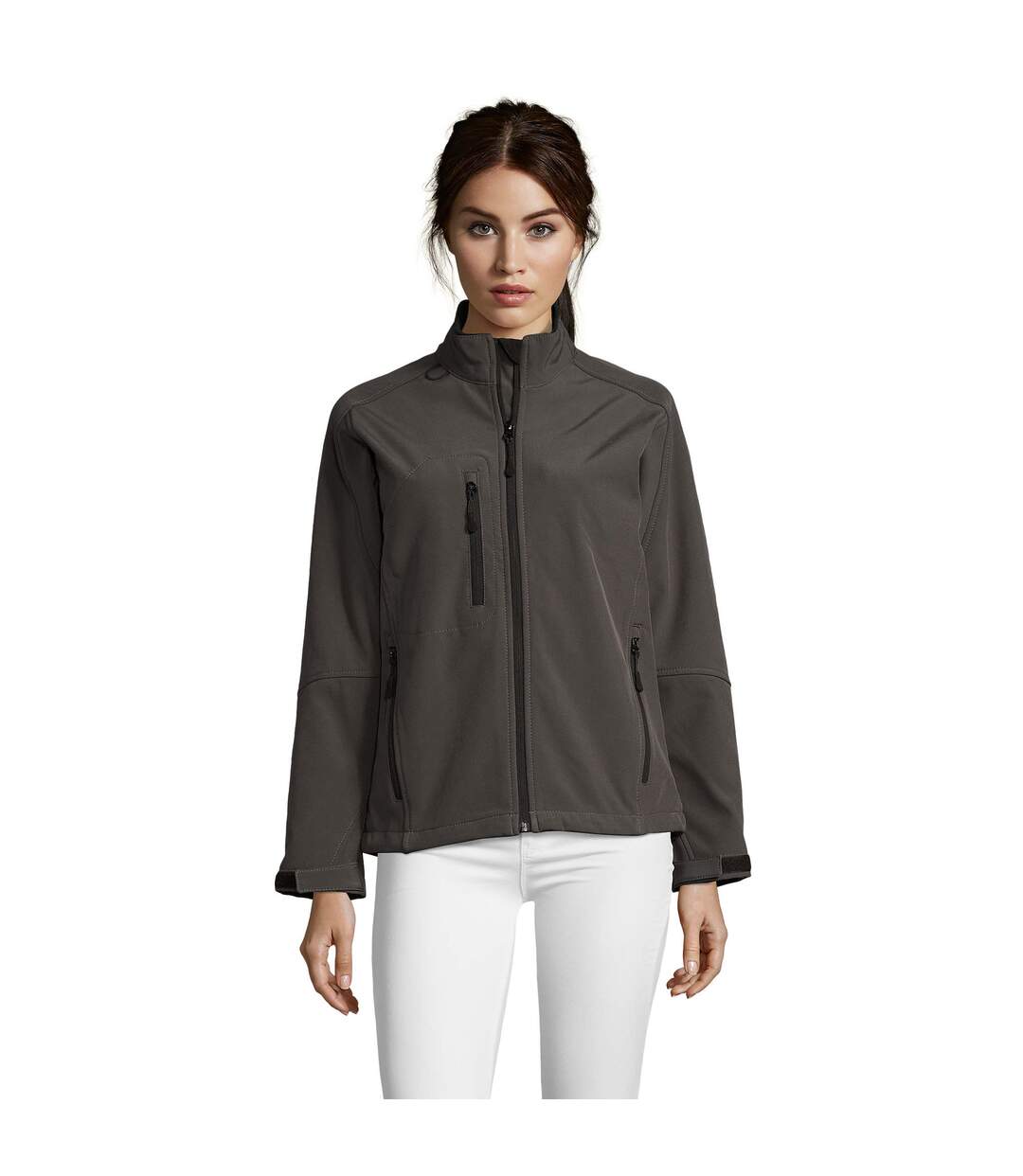 SOLS Womens/Ladies Roxy Soft Shell Jacket (Breathable, Windproof And Water Resistant) (Charcoal) - UTPC348-1
