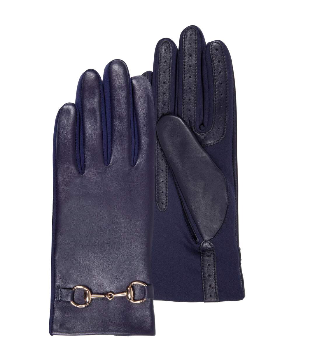 Isotoner Gants femme tactiles en cuir de mouton - doublés polyester-1