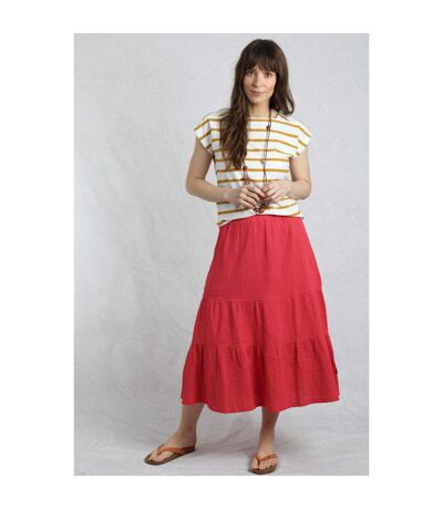 Jupe Mi-longue Lathika Femme Rouge Weird Fish
