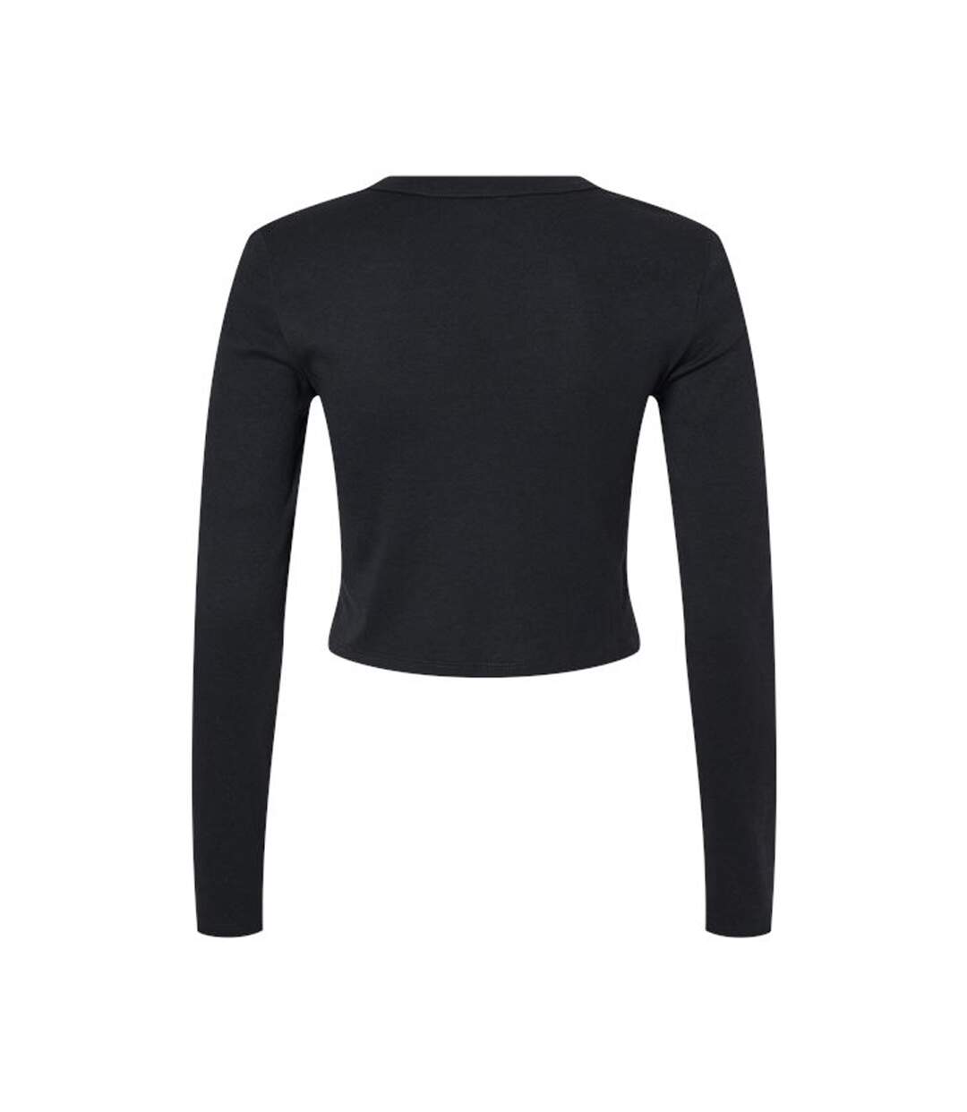 T-shirt Manches Longues Femme Noir Uni Bella + Canvas-2