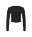 T-shirt Manches Longues Femme Noir Uni Bella + Canvas-2