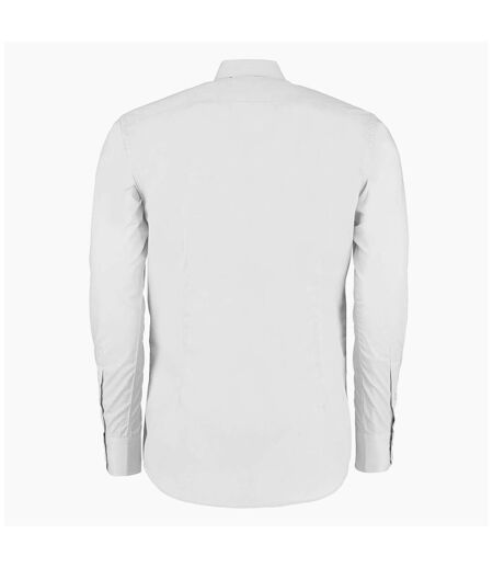 Kustom Kit Mens Slim Fit Long Sleeve Business / Work Shirt (White)