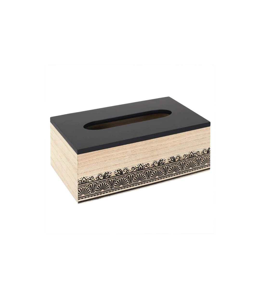 Boîte à Mouchoir Déco Mirage 24cm Noir-2