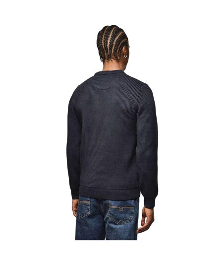Mens Morello Rib Knit Jumper Navy Weekend Offender