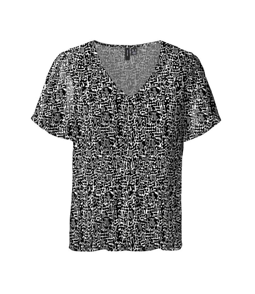 Top imprimé noir/blanc femme vero moda swf-1