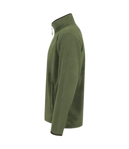 Veste polaire artisan femme vert kaki foncé / marron Premier