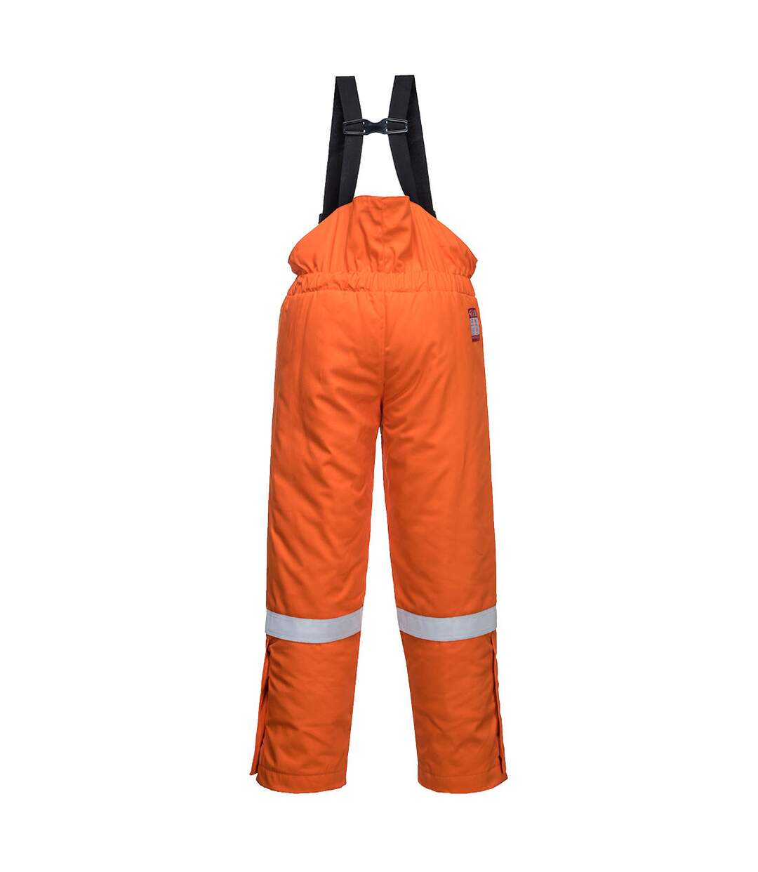 Mens flame resistant anti-static winter salopettes orange Portwest-2