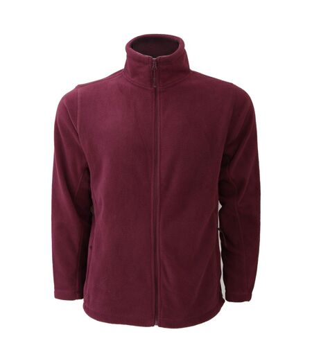 Russell Mens Full Zip Outdoor Fleece Jacket (Burgundy)