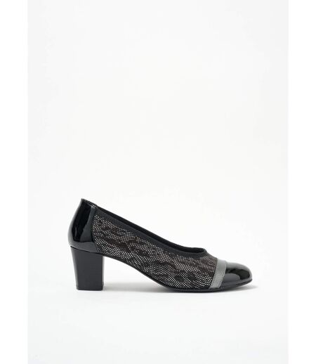 Escarpins à talons largeur confort bi-matière