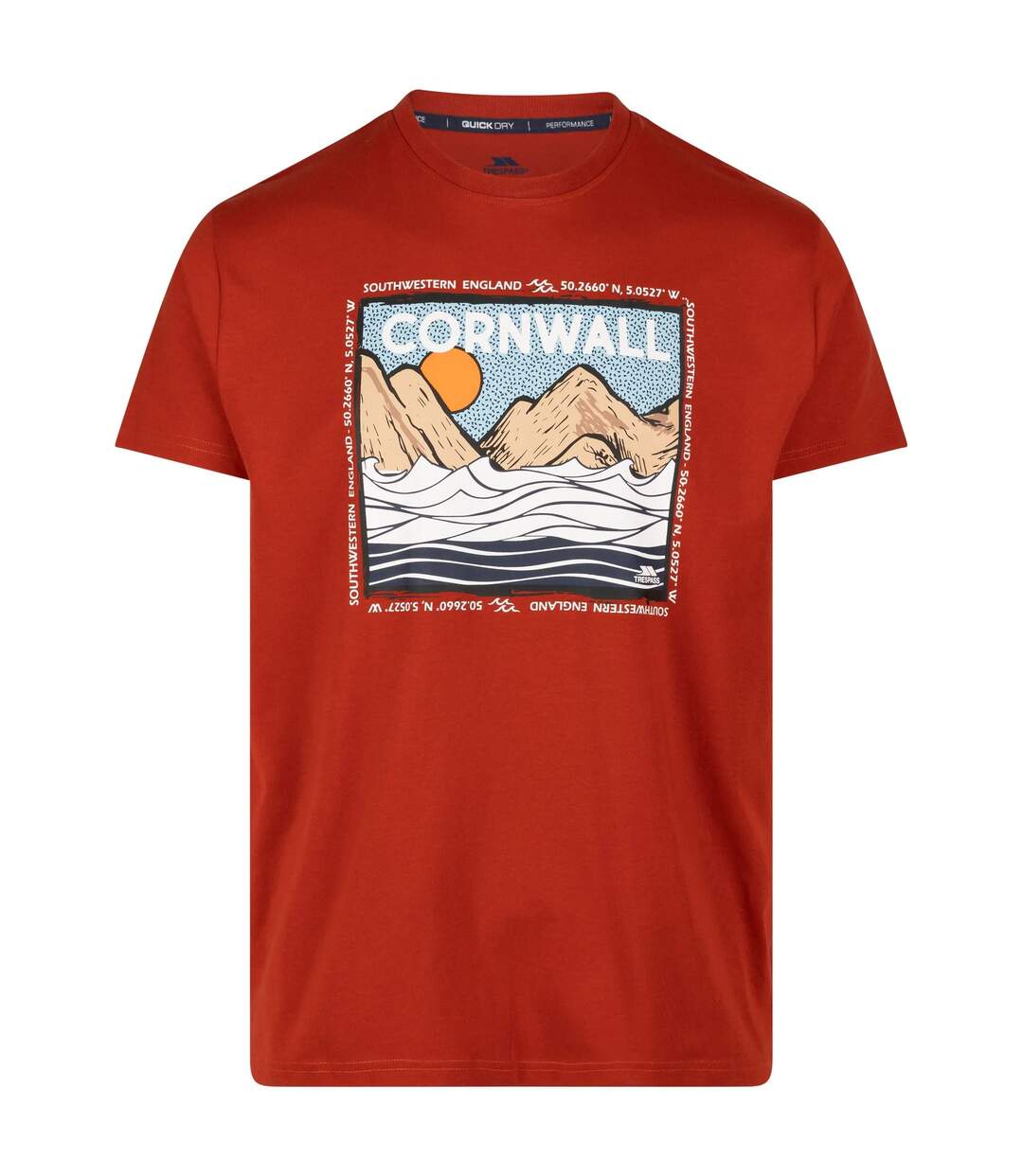 T-shirt Vellay Homme Rouge Sang Trespass-1