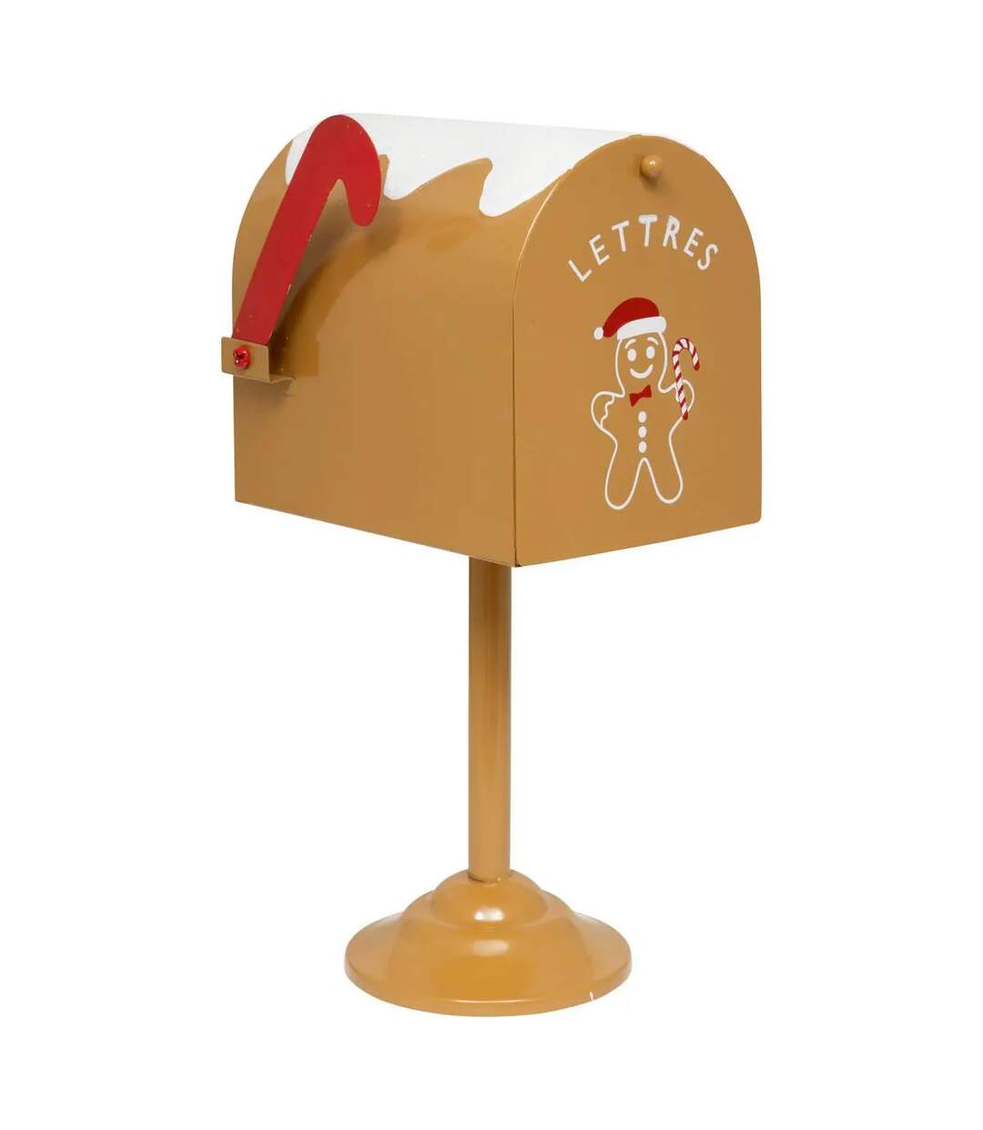 Boîte aux Lettres de Noël Pain d'Épice 31cm Marron-3