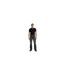 Mens Denim Slim Cargo Jeans Black Wash Firetrap-1