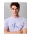 T-shirt Motif/style Monogramme Homme Bleu Calvin Klein-3