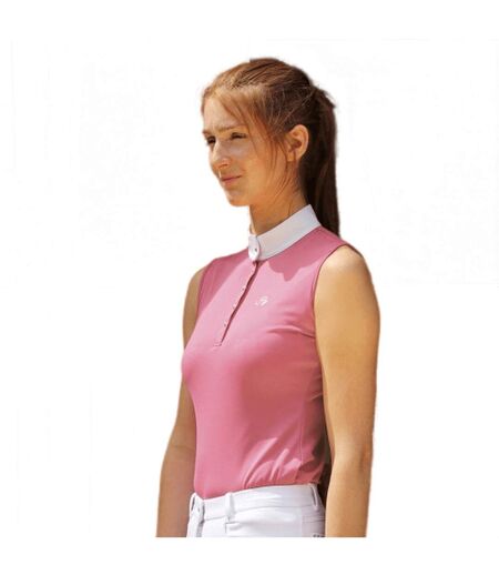 HyFASHION Womens/Ladies Sophia Sleeveless Show Shirt (Rose Pink) - UTBZ3311