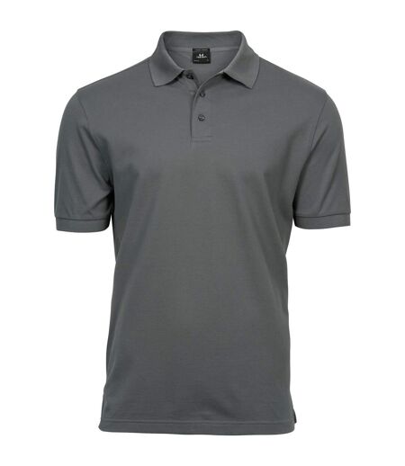 Mens Luxury Stretch Polo Shirt Powder Grey Tee Jays