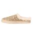 Womens/ladies Sage Knitted Chunky Flat Slippers Gold Toms-2