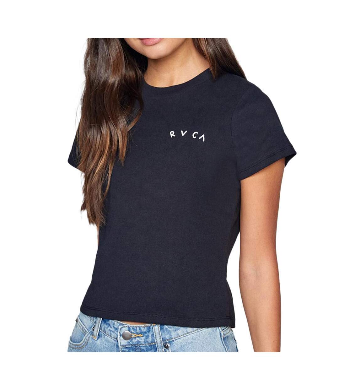 T-shirt Noir Femme RVCA Z3SSRCRVF1 - L-1