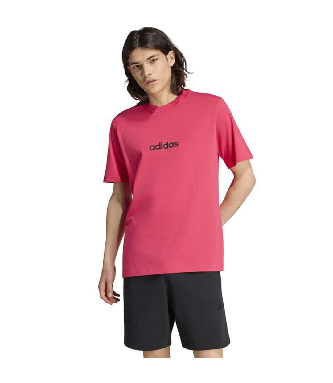 T-shirt Motif/style Linéaire Homme Rose Adidas-2