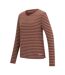 Womens/ladies Federica Stripe Long-sleeved T-shirt Dark Cherry Light Vanilla Brick Regatta-4