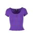 Womens/ladies Babylock Ribbed T-shirt Real Violet Urban Classics-1