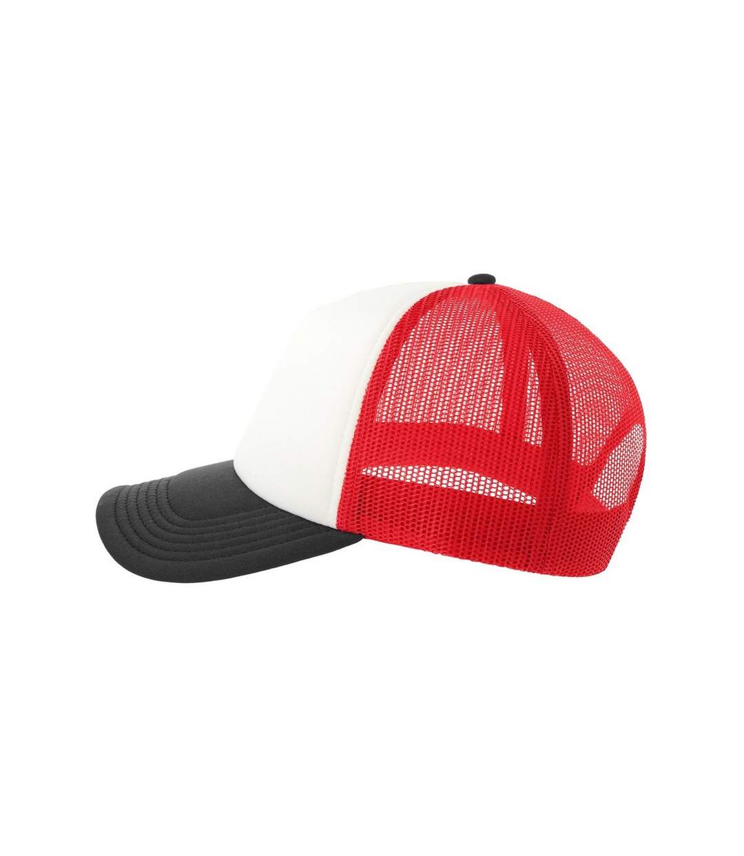 Casquette Trucker Motif/style 5 Panneaux Rapper-s Adulte Blanc Rouge Noir Atlantis-4