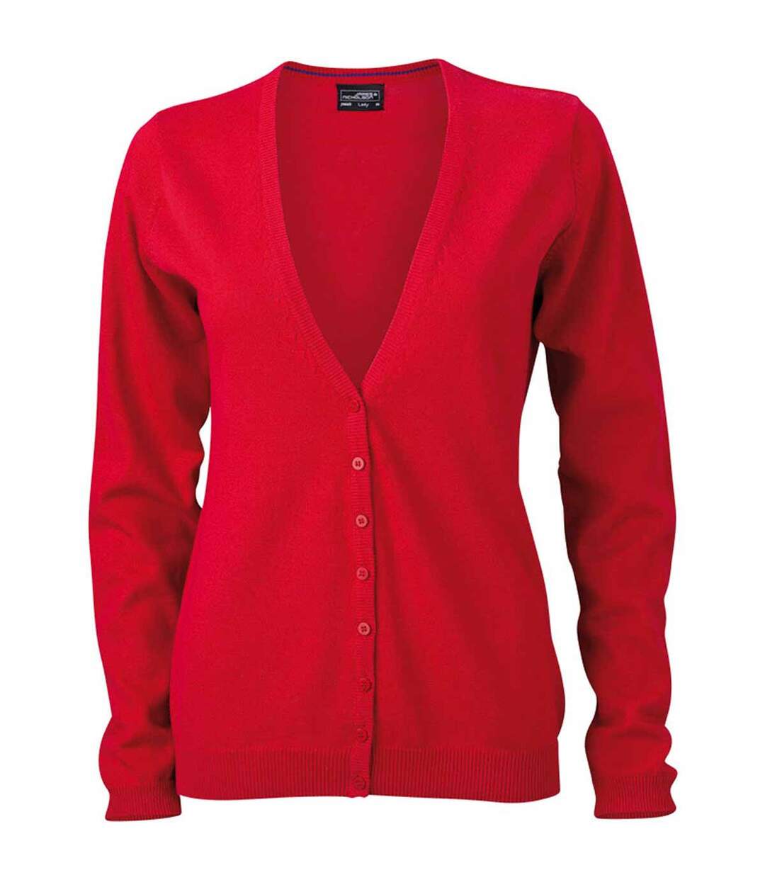 Gilet boutonné cardigan - FEMME - JN660 - rouge