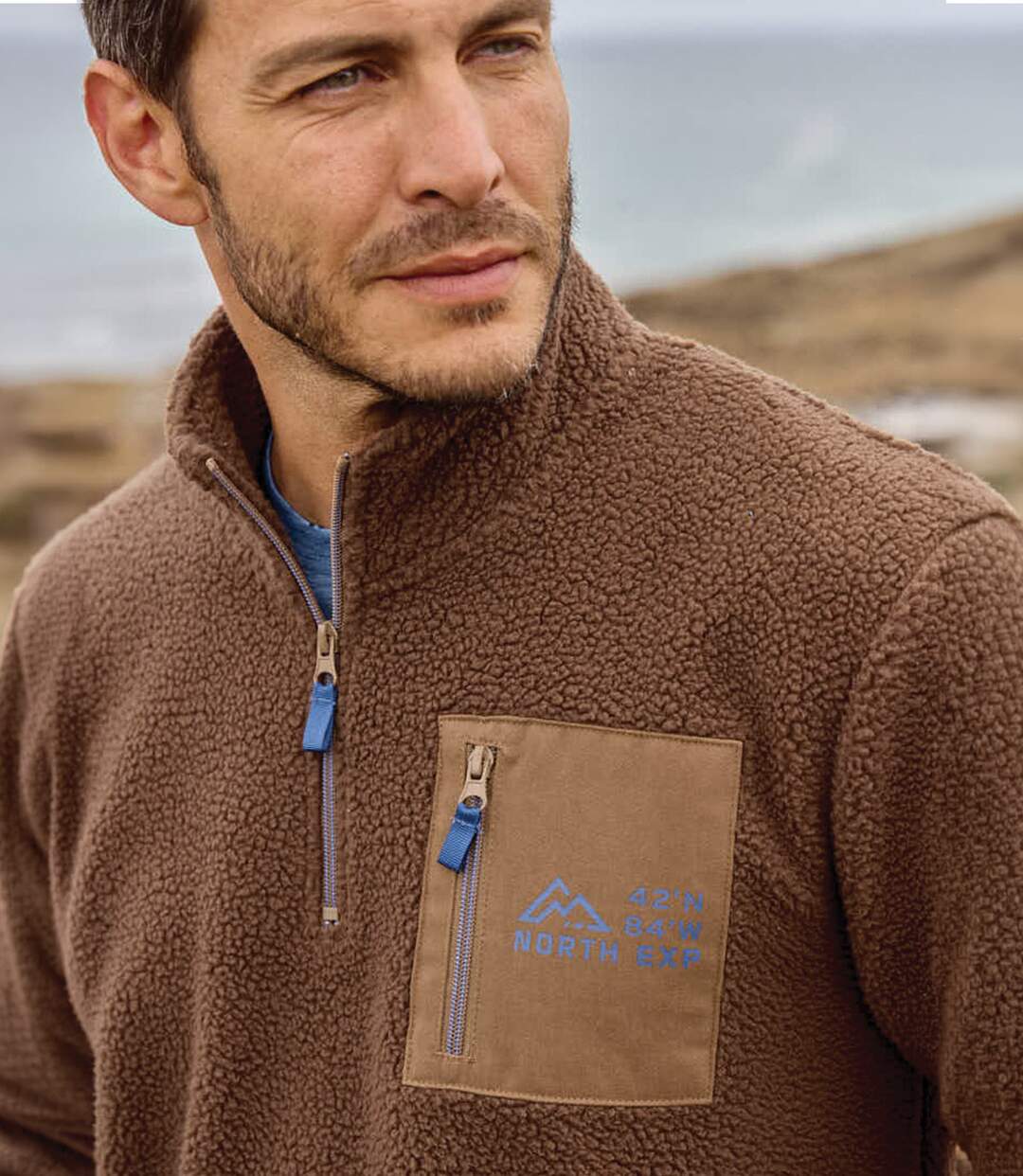 Le Sweat Sherpa à Col Zippé-2