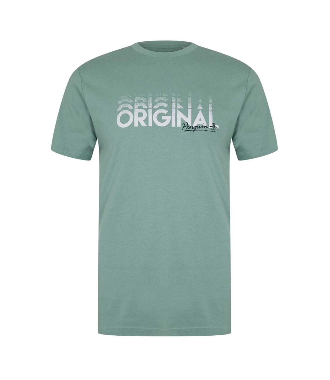 Mens Lettering Crew Neck Regular T-shirt Feldspar Original Penguin-1