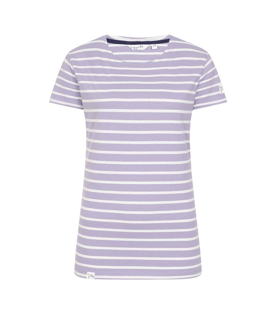 Haut Manches Courtes Breton Femme Lilas Lazy Jacks-1