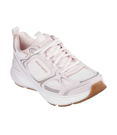 Womens/ladies Edgeride Silver Eclipse Trainers Pink Skechers