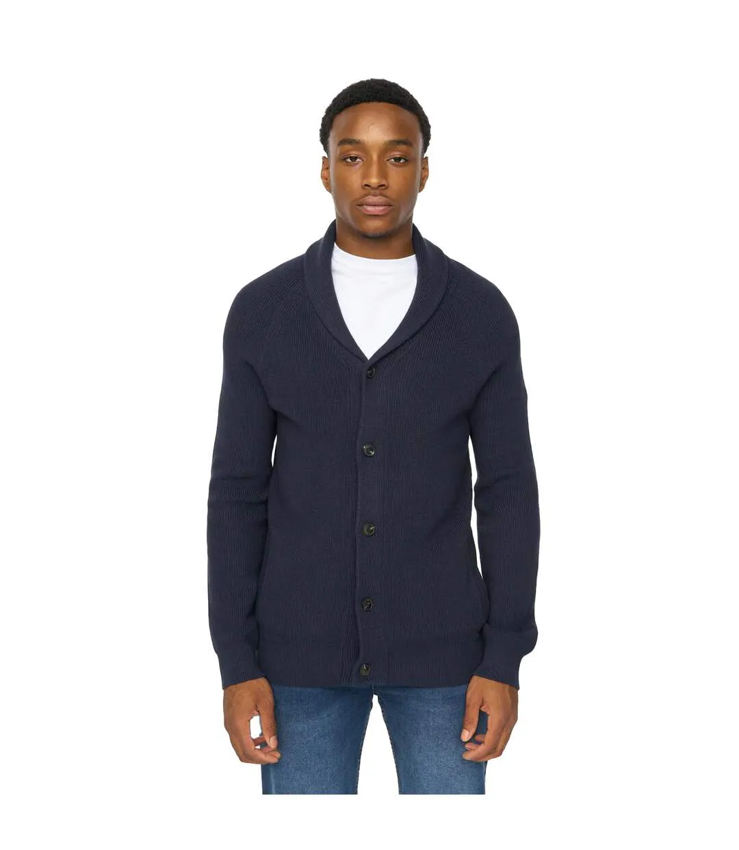 Mens Venosa Shawl Collar Cardigan Navy Duck And Cover-2