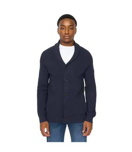 Mens Venosa Shawl Collar Cardigan Navy Duck And Cover