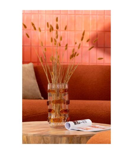 Vase Design en Verre Pebbles 32cm Ambre