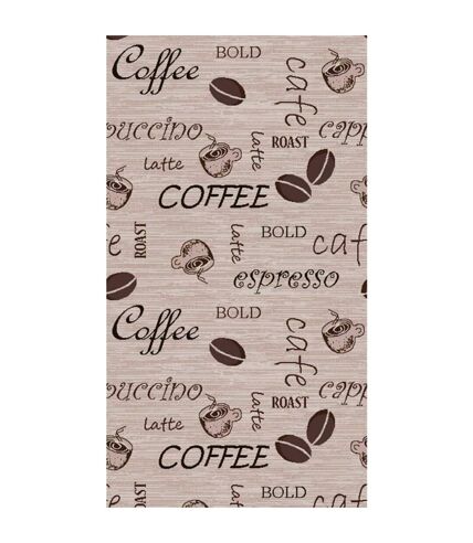 Tapis de cuisine motif texte COFFEE