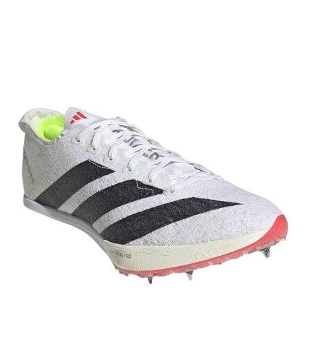 Mens Adizero 3 Stripes Athletic Shoe Spikes White Core Black Adidas