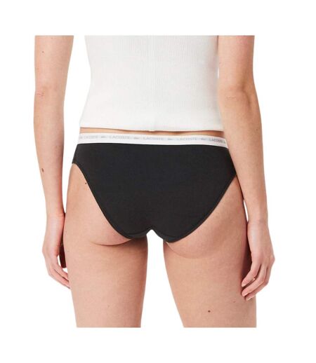 X3 culottes noir femme lacoste coton stretch - l