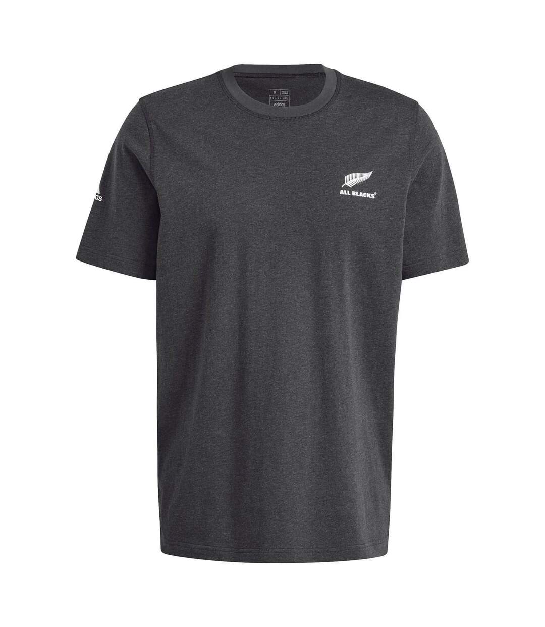 Mens Z.n.e 2024 New Zealand All Blacks T-shirt Black Melange Adidas-2