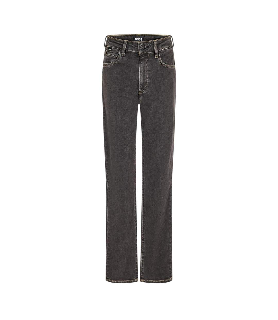 Womens/ladies Denim Plain Slim Jeans Pastel Grey Boss-1