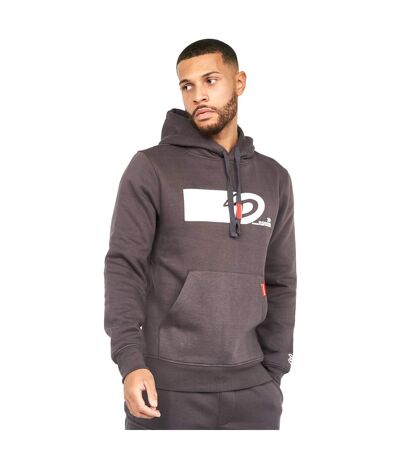 Duck and Cover Mens Bidwell Hoodie (Dark Charcoal/Black)