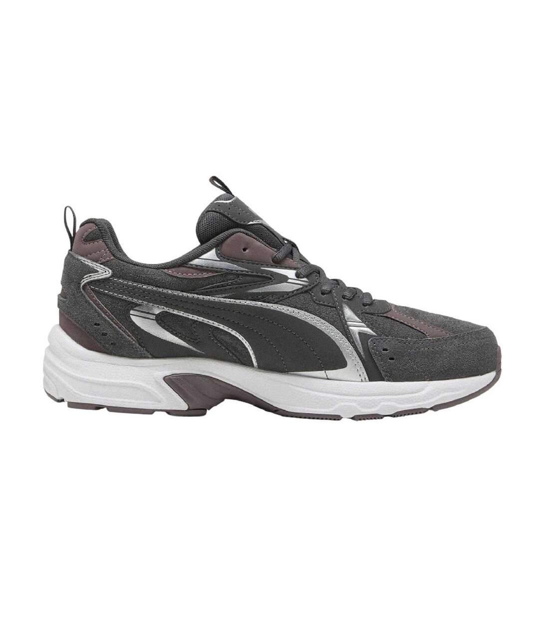 Mens Milenio Tech Leather Low Trainers Slate White Puma-1