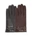 Isotoner Gants femme tactiles en cuir d'agneau pleine fleur - doublés soie-2