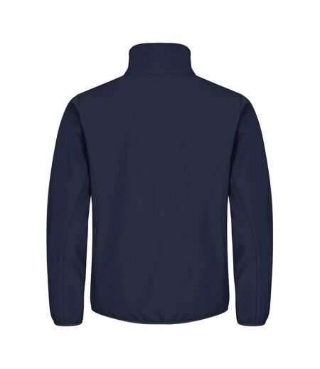 Mens Classic Soft Shell Jacket Dark Navy Clique
