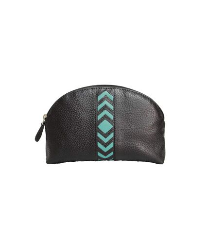Eastern Counties Leather Womens/Ladies Becky Chevron Detail Make Up Bag (Turquoise) (One size)