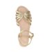 Womens/ladies Lilou Leather Sandals Gold Dune London-3