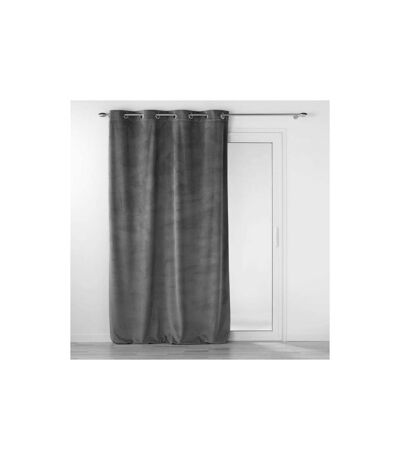 Rideau à Œillets Velouriane 140x260cm Gris Anthracite