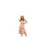 Robe Mi-longue Manches Bouffantes Motif/style Floral Femme Crème AX Paris-1