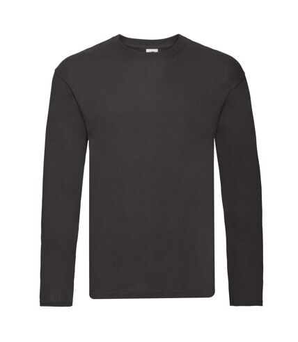 Fruit of the Loom Mens Original Long-Sleeved T-Shirt (Black) - UTRW9343