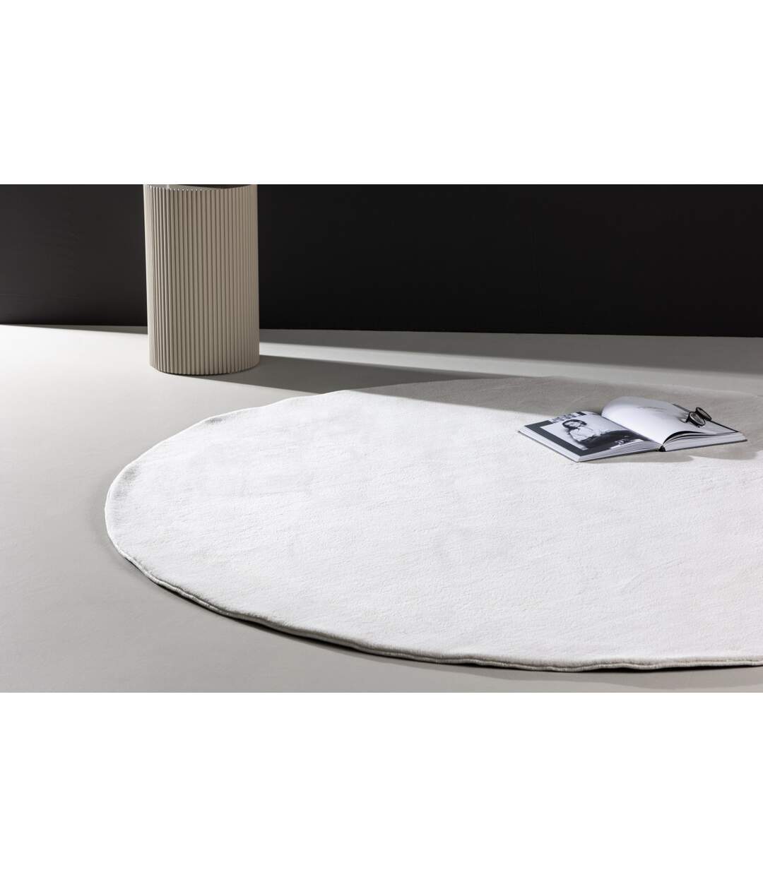 Tapis Déco Rond Nixie 200cm Blanc-4