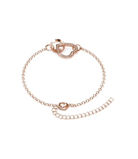 Bracelet Locked Heart - Or Rosé et Cristal